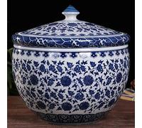 GUQASDV Contenedor de Arroz de Cerámica Cubo de Arroz de Cerámica con Tapa, Dispensador de Contenedores de Alimentos, Recipiente de Cocina, for Café, Arroz, Nueces, Bocadillos(Style H,10kg)