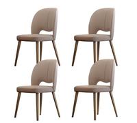 GUQASDV Kitche Dining Chairs,Curved PU Leather Dining Room Chairs, armless Chair with Metal Legs, Living Room Chair for Hotels, Kitchens, Living Rooms(Gold,Set of 4)