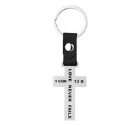 Guqqeuc Llavero de cruz con versículo bíblico, regalo para cristianos, mujeres y hombres, regalos religiosos inspiradores para hija, hijo, regalos de cumpleaños, Estilo 1, S