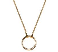 Guran Acero inoxidable pulido lazo anti-perdido cadena para gafas de sol collar titular anillo titular, Oro, Large