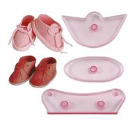Guratapa Juego de 3 moldes de silicona para zapatos de bebé para fondant, dulces, chocolate, postres, cubitos de hielo, arcilla, galletas, yeso, resina, decoración de cupcakes, decoración de pasteles,