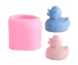 Guratapa Molde de jabón de silicona de pato de goma 3D para bautizo, baby shower, fondant, chocolate, amarillo, cubitos de hielo, arcilla, galletas, yeso, resina, cupcakes, decoración de tartas