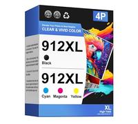 Gureef Cartuchos de tinta 912XL compatibles con cartuchos de tinta HP 912 para HP OfficeJet Pro 8020 8022 8023 8024 8025 8028 8030 8035 OfficeJet 8010 8012 8013 8014 8015 8017 8018 (B/C/M/Y, paquete