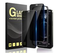 Guretok 2 Unidades Protector Pantalla Antiespias para iPhone 12 Pro Max con Marco Instalación 6,7 pulgadas, Privacidad Cristal Templado para iPhone 12 Pro Max [Resistente Arañazos] [Dureza 9H]
