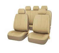 GuriDo Juego Completo De Fundas Asientos para Nissan Micra K12 2003-2010, Cuero Delanteros Y Traseros Juegos Cubreasientos Interior Accesorios,G/Beige