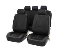 GuriDo Juego Completo De Fundas Asientos para Toy-OTA Yaris 2006-2011, Cuero Delanteros Y Traseros Juegos Cubreasientos Interior Accesorios,A/Black