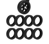 Gurlideo 8 fundas para ruedas de equipaje, fundas para ruedas de maleta, protector de rueda de equipaje de silicona para rueda giratoria de 1.9 a 2.1 pulgadas, Black, One Size, Clásico