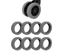 Gurlideo 8 fundas para ruedas de equipaje, fundas para ruedas de maleta, protector de rueda de equipaje de silicona para rueda giratoria de 1.9 a 2.1 pulgadas, gris, One Size, Clásico