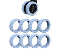 Gurlideo 8 fundas para ruedas de equipaje, fundas para ruedas de maleta, protector de rueda de equipaje de silicona para rueda giratoria de 1.9 a 2.1 pulgadas, azul claro, One Size, Clásico