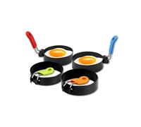 Gurlideo Anillos de huevos de acero inoxidable, paquete de 4, molde para panqueques y tortilla