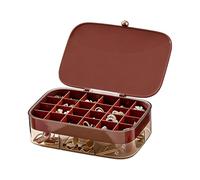 Gurlideo Caja organizadora de joyas, multifunción, organizador de joyas, aretes, collares, anillos, organizador compacto para adornos de mujer (pasta de frijoles)