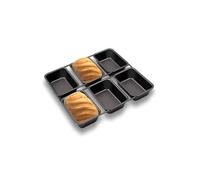 Gurlideo Mini molde para pan de 6 tazas, molde antiadherente para hornear, pasteles, postres, magdalenas, moldes pequeños para hornear, apto para lavavajillas