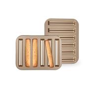 Gurlideo Molde de acero al carbono para tartas, pan, financiero, molde para hornear, 6 cavidades