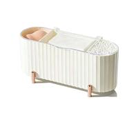 Gurlideo Soporte de almacenamiento de almohadillas de algodón de 3 compartimentos con tapa para bastoncillos de algodón (blanco)