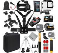 Gurmoir Kit de Accesorios para GoPro Hero 13 12 11 10 9 Black(DT16) | Conjunto Completo de Accesorios Esenciales 15 en 1 con Funda Protectora Impermeable para Go Pro 13 12 11 10 9 cámaras
