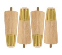 Gurtt 4 patas de madera para muebles con tapones, 12 cm. Patas de repuesto para mesas, cómodas, camas, taburetes, sofás, armarios y sillas.