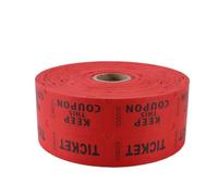 Gurtt Boletos de rifa Doble rollo Boletos de rifa Rollo para bingo Fiesta de boletas 1000 pares de boletos Rojo