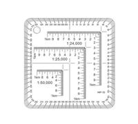 Gurtt Escala De Coordenadas Del Transportador Para Lectura De Mapas Topográficos Y Navegación Terrestre. Regla Para Lectura De Mapas Y Navegación Terrestre.