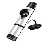 Gurtt Kazoo metálico con 5 membranas - Mini instrumento musical de tono ajustable para guitarra, ukelele, violín, piano, teclado (plateado)
