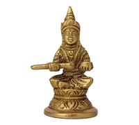 GURU JEE™ Estatua de latón Diosa Annapurna Devi Idol pequeña Figuras Annapurna Diosa de la comida Escultura coleccionable Regalos religiosos Pieza para el hogar Templo Mandir