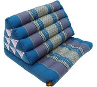 Guru-Shop Almohada Tailandesa, Almohada Triangular, Kapok, Sofá Cama con 1 Capa - Turquesa/gris, 30x50x75 cm, Cojín Tailandés/Almohadilla 1