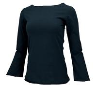 GURU SHOP Basik - Camiseta de manga larga para mujer de algodón, Negro , 38