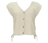 GURU SHOP Blusa Boho Ventilada Top Básico de Verano con Espalda Refinada - Salvia Mujer Sintética, beige, 40