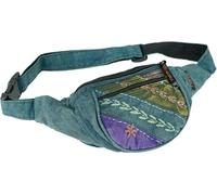 GURU SHOP Bolsa Lateral Ethno Bordada, Riñonera de Nepal - Gasolina, Unisex - Adultos, Azul, Algodón, Tamao:One Size, Bolsas Laterales Mochilas Para el Trasero