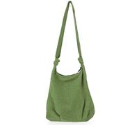 GURU SHOP Bolso de hombro Boho, unisex, para adultos, algodón, 30 x 35 x 20 cm, verde, Talla única para todos