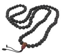 GURU SHOP Cadena tibetana mala de piedras semipreciosas, oración budista, cadena de meditación, cadena de yoga - lava