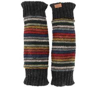 GURU SHOP Calentadores de lana de Nepal, calentadores de piernas con patrón, hombre/mujer, multicolor, lana, talla: talla única, negro y multicolor, Talla única
