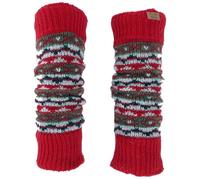 GURU SHOP Calentadores de lana Nepal con estampado para hombre y mujer, sintéticos, rojo, Talla única