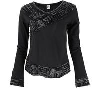 GURU-SHOP, Camisa de Manga Larga Boho-Chic, Beige, Algodón, Tamaño:L (40), Suéteres, Sudaderas de Manga Larga