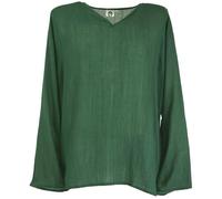 GURU-SHOP, Camisa de Yoga, Camisa Goa, Camisa de Ocio, Verde Abeto, Sintético, Tamaño:M, Camisas de Hombre