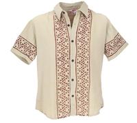 GURU SHOP Camisa étnica natural de la India - Beige Hombre Algodón, beige, XL