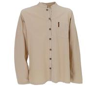 GURU SHOP Camisa informal para yoga, hippie, camisa Goa, para hombre, Arena/Oscuro, L