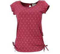 GURU SHOP Camiseta de yoga de algodón orgánico Flower of Life, Mujer, Tops y Camisetas Ropa Alternativa, Paprika, 40