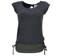 GURU SHOP Camiseta de yoga de algodón orgánico Flower of Life para mujer, antracita, 38