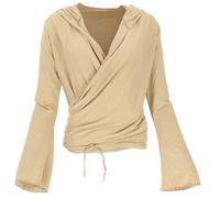 GURU SHOP Camiseta de yoga de manga larga para mujer, beige, 42