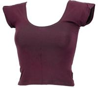 GURU SHOP Camiseta Goa Psytrance Pixi Choli Top para mujer, borgoña, 40