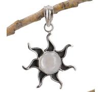 GURU SHOP Colgante de plata étnica, colgante mexicano de sol, normal, Plata esterlina, Sin piedras preciosas