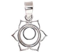 GURU SHOP Colgante étnico de plata, chakra colgante de plata - chakra sacro