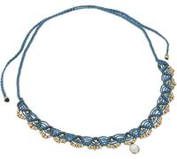 GURU SHOP Collar de macramé con perla, hippie boho, normal, Hilos de algodón, Sin piedra preciosa