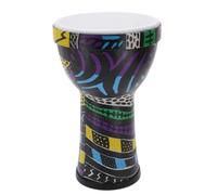 GURU SHOP Djembé de colores, tambor de madera, instrumento de sonido de percusión, motivo de 6,27 cm, multicolor, instrumentos musicales