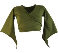 Guru-Shop, Elfos Top, Top Goa-chic MA, de Oliva, Sintético, Tamaño:M / L (40), Tops, Camisetas, Camisas