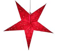 Guru-Shop Estrella de Papel Iluminada de Adviento Plegable, Poinsettia 60 cm - Rojo Platón, Star Fensterdeko