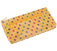 GURU SHOP Estuche de piel en relieve, utensilio, neceser, estuche para lápices, unisex, 10 x 18 x 2 cm, amarillo, Einheitsgröße, Casual