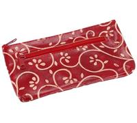 GURU SHOP Estuche de piel en relieve, utensilio, neceser, estuche para lápices, unisex, 10 x 18 x 2 cm, rojo, Einheitsgröße, Casual