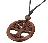 GURU SHOP Ethno - Collar de madera (6 x 4 cm), normal, Madera, Sin piedra preciosa