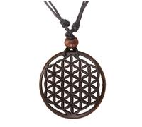 GURU SHOP Ethno - Collar de madera (6 x 4 cm), normal, Madera, Sin piedra preciosa